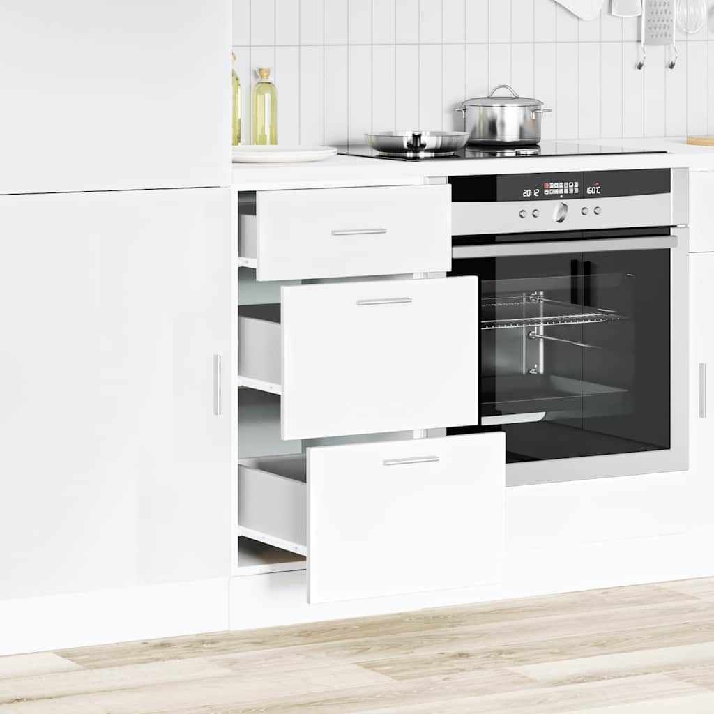 Armadio Inferiore Bianco 40x46x81,5 cm in Legno Multistrato