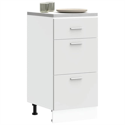 Armadio Inferiore Bianco 40x46x81,5 cm in Legno Multistrato