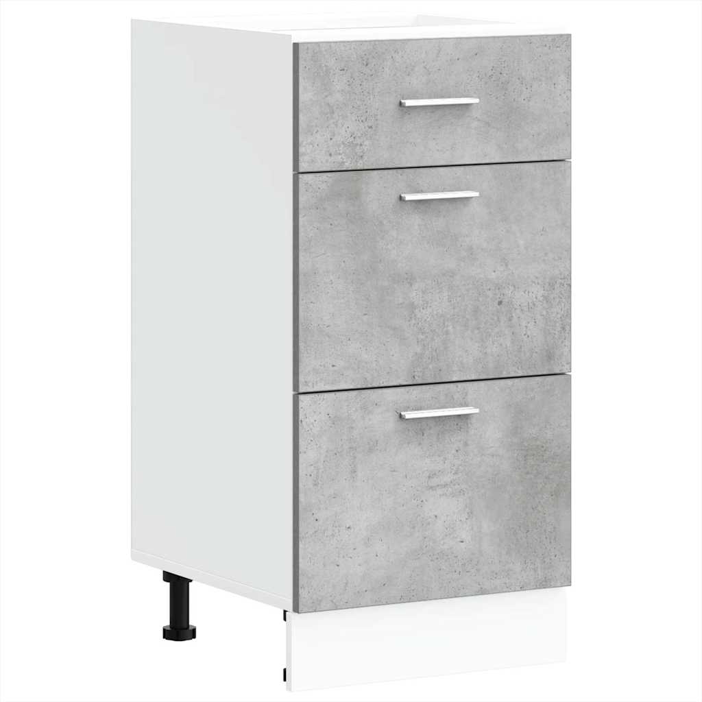 Armadio Inferiore Grigio Cemento 40x46x81,5cm Legno Multistrato
