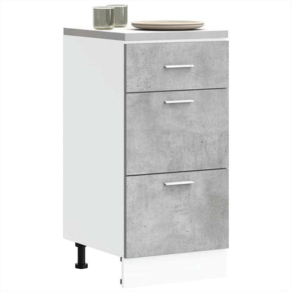 Armadio Inferiore Grigio Cemento 40x46x81,5cm Legno Multistrato