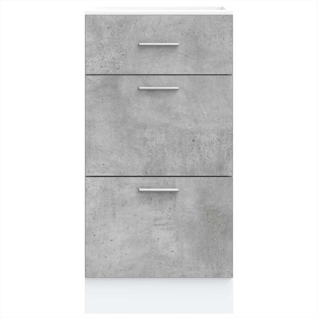 Armadio Inferiore Grigio Cemento 40x46x81,5cm Legno Multistrato