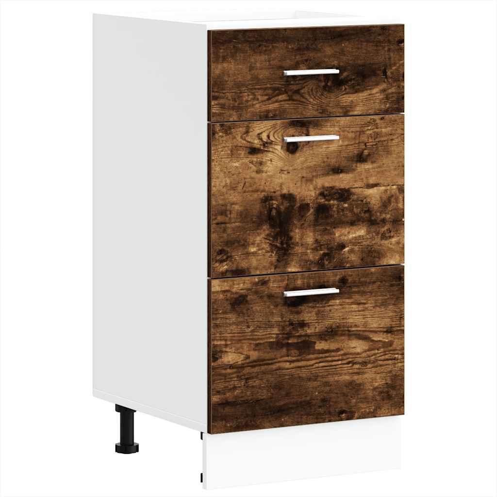 Armadio Inferiore Rovere Fumo 40x46x81,5cm in Legno Multistrato