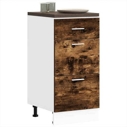 Armadio Inferiore Rovere Fumo 40x46x81,5cm in Legno Multistrato