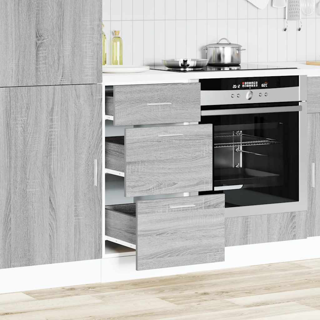 Armadio Inferiore Grigio Sonoma 40x46x81,5 cm Legno Multistrato