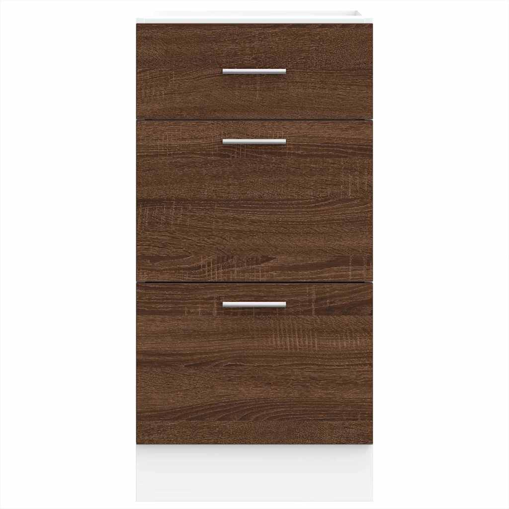 Armadio Inferiore Rovere Marrone 40x46x81,5cm Legno Multistrato