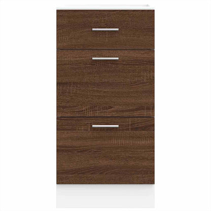 Armadio Inferiore Rovere Marrone 40x46x81,5cm Legno Multistrato