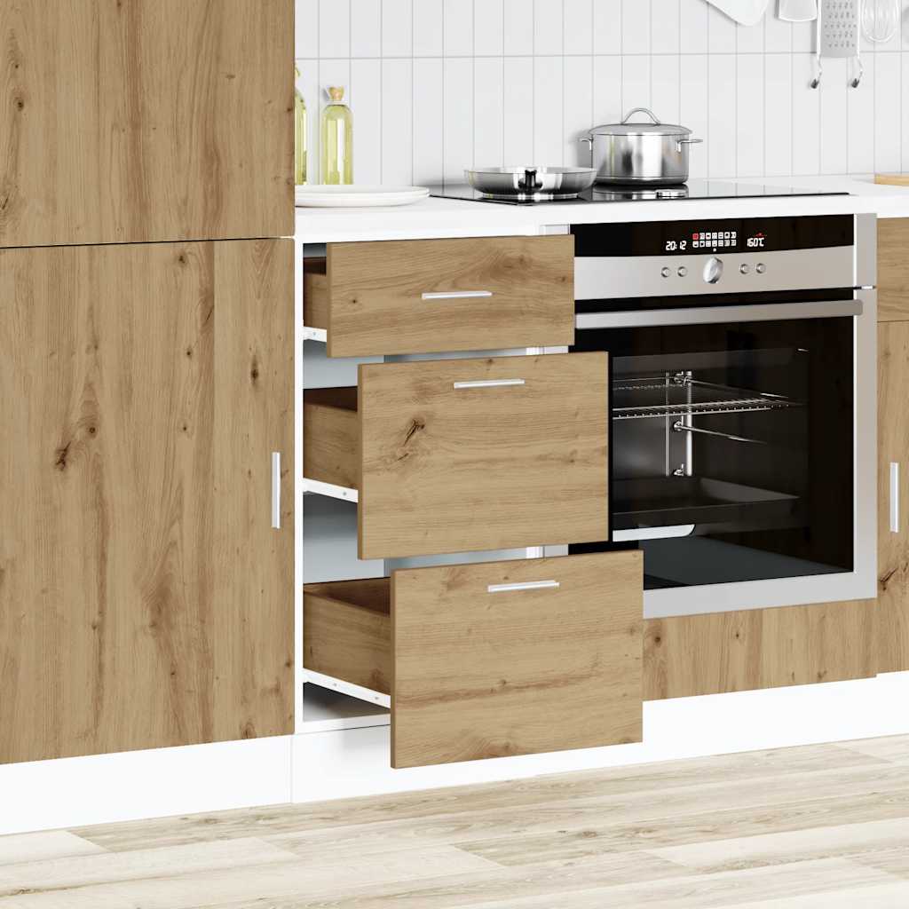 Armadio Inferiore Rovere Artigianale 40x46x81,5 cm Truciolato