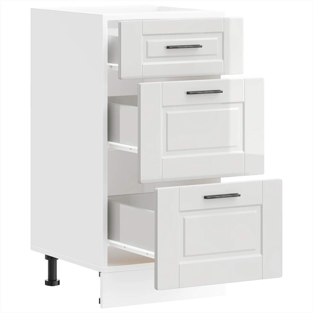 Mobiletto da cucina "Porto" Bianco lucido in legno ingegnerizzato
