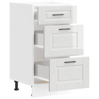 Mobiletto da cucina "Porto" Bianco lucido in legno ingegnerizzato