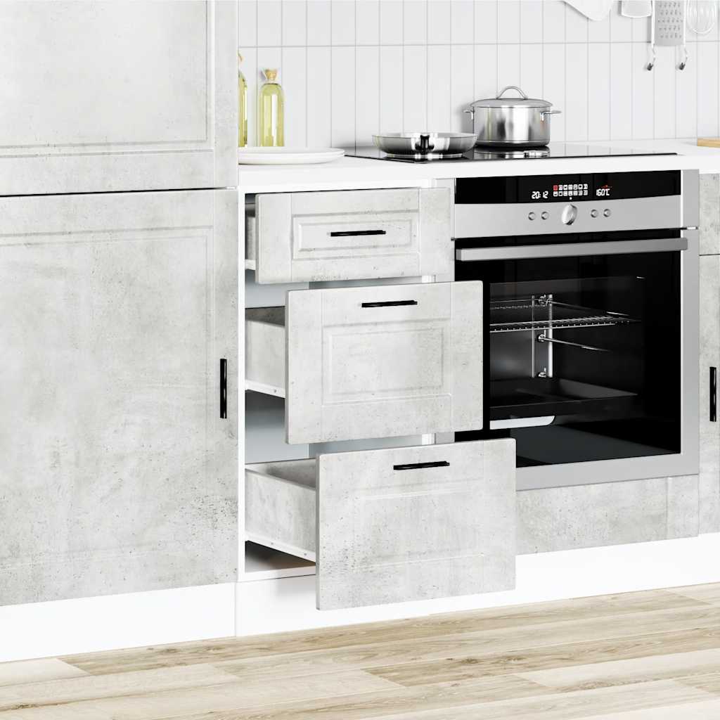 Base da Cucina Porto Grigio Cemento in Legno Multistrato