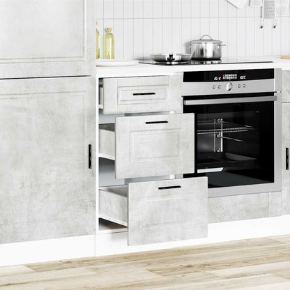 Base da Cucina Porto Grigio Cemento in Legno Multistrato