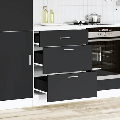 Base da Cucina Nero in Legno Multistrato
