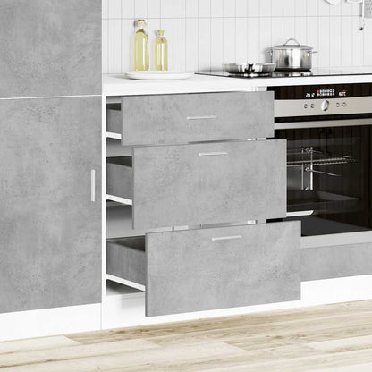 Base da Cucina Grigio Cemento in Legno Multistrato