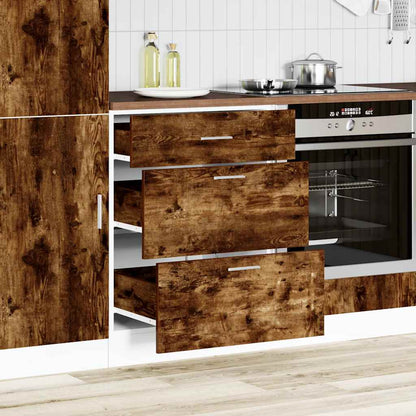 Base da Cucina Rovere Fumo in Legno Multistrato