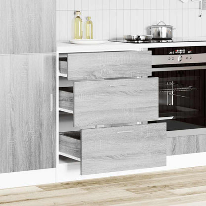 Base da Cucina Grigio Sonoma in Legno Multistrato