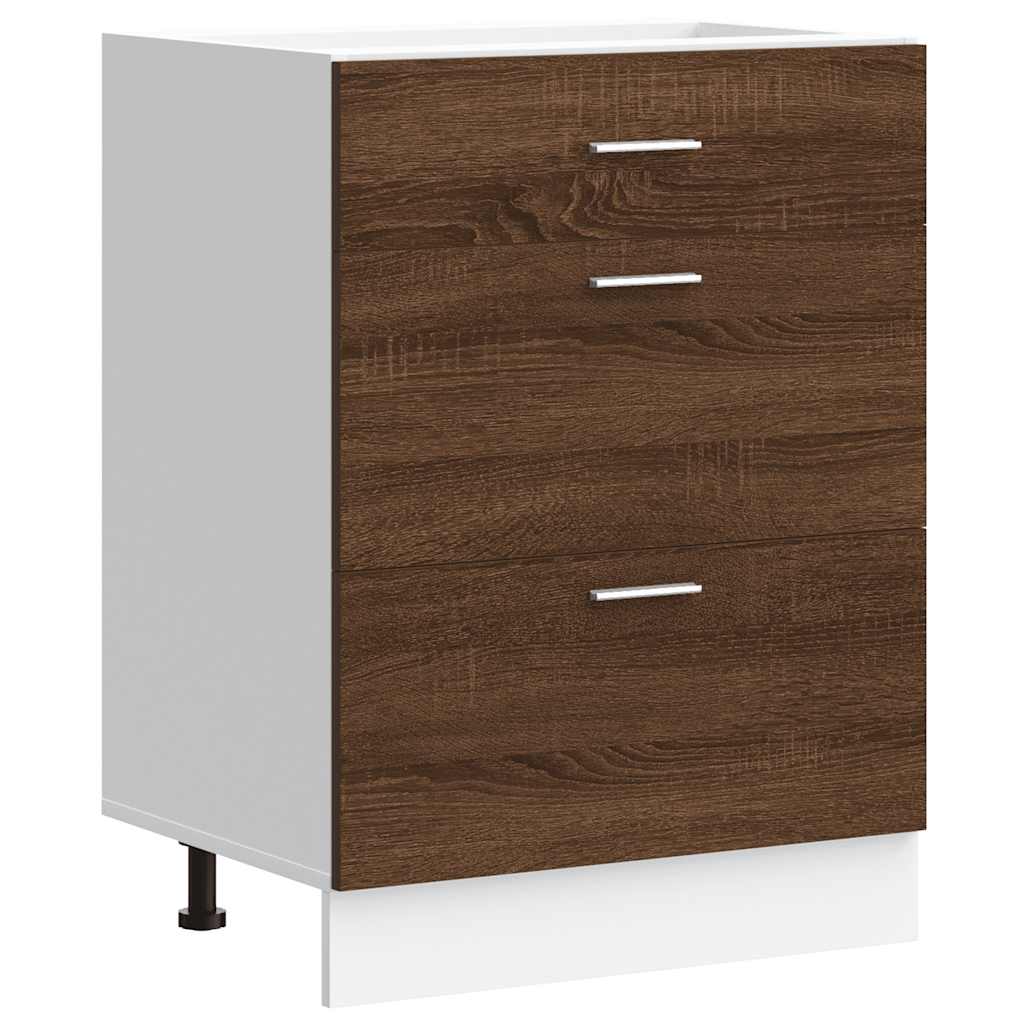 Base da Cucina Rovere Marrone in Legno Multistrato