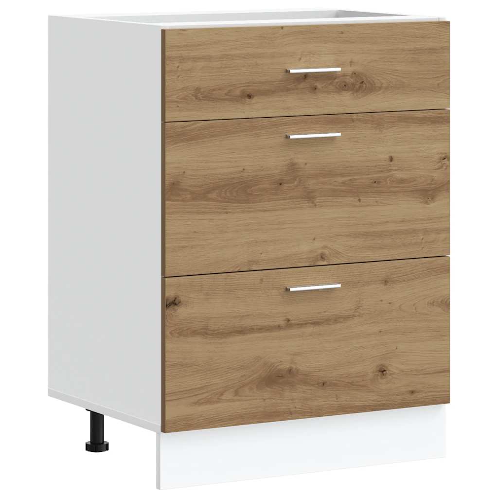 Base da Cucina Ã¢â‚¬Å“LyonÃ¢â‚¬Â Rovere Artigianale Legno Multistrato