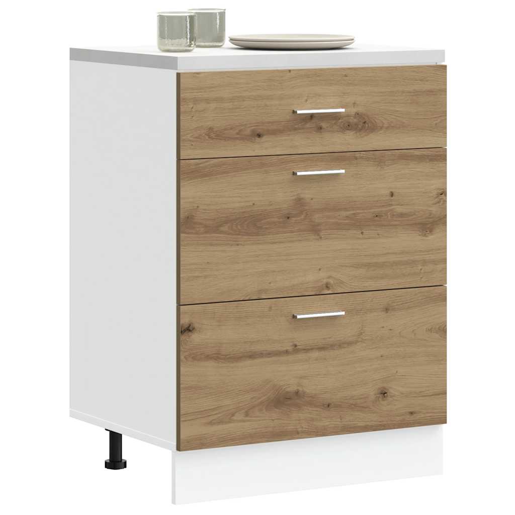Base da Cucina Ã¢â‚¬Å“LyonÃ¢â‚¬Â Rovere Artigianale Legno Multistrato