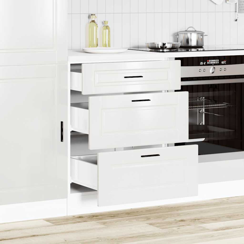 Mobiletto da cucina "Porto" Bianco lucido in legno ingegnerizzato