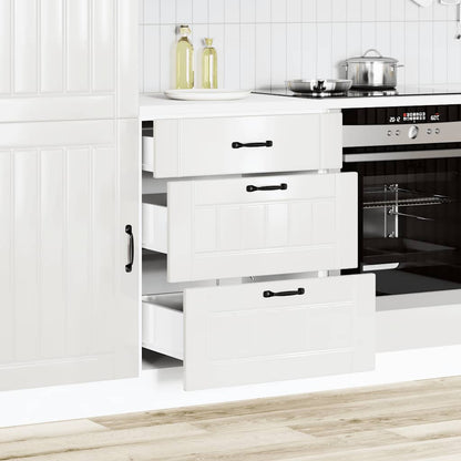 Base da Cucina Lucca Bianco Lucido in Legno Multistrato