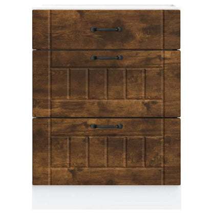 Base da Cucina Lucca Rovere Fumo in Legno Multistrato