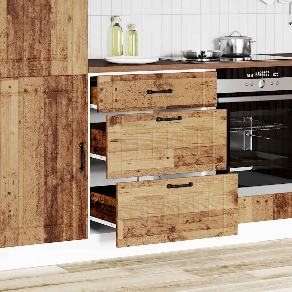 Base da Cucina Lucca Legno Antico in Legno Multistrato