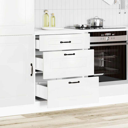 Mobiletto da cucina "Kalmar" Bianco lucido in legno ingegnerizzato
