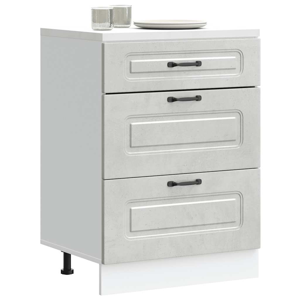 Base da Cucina Kalmar Grigio Cemento in Legno Multistrato