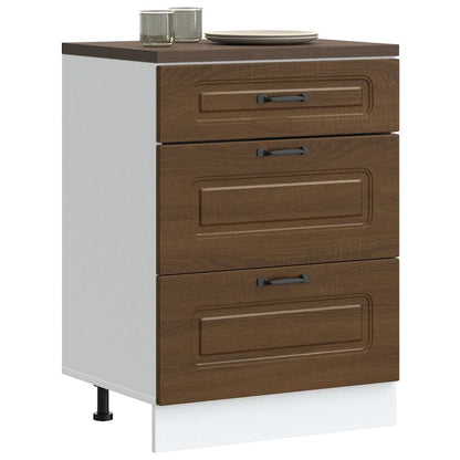 Base da Cucina Kalmar Rovere Marrone in Legno Multistrato