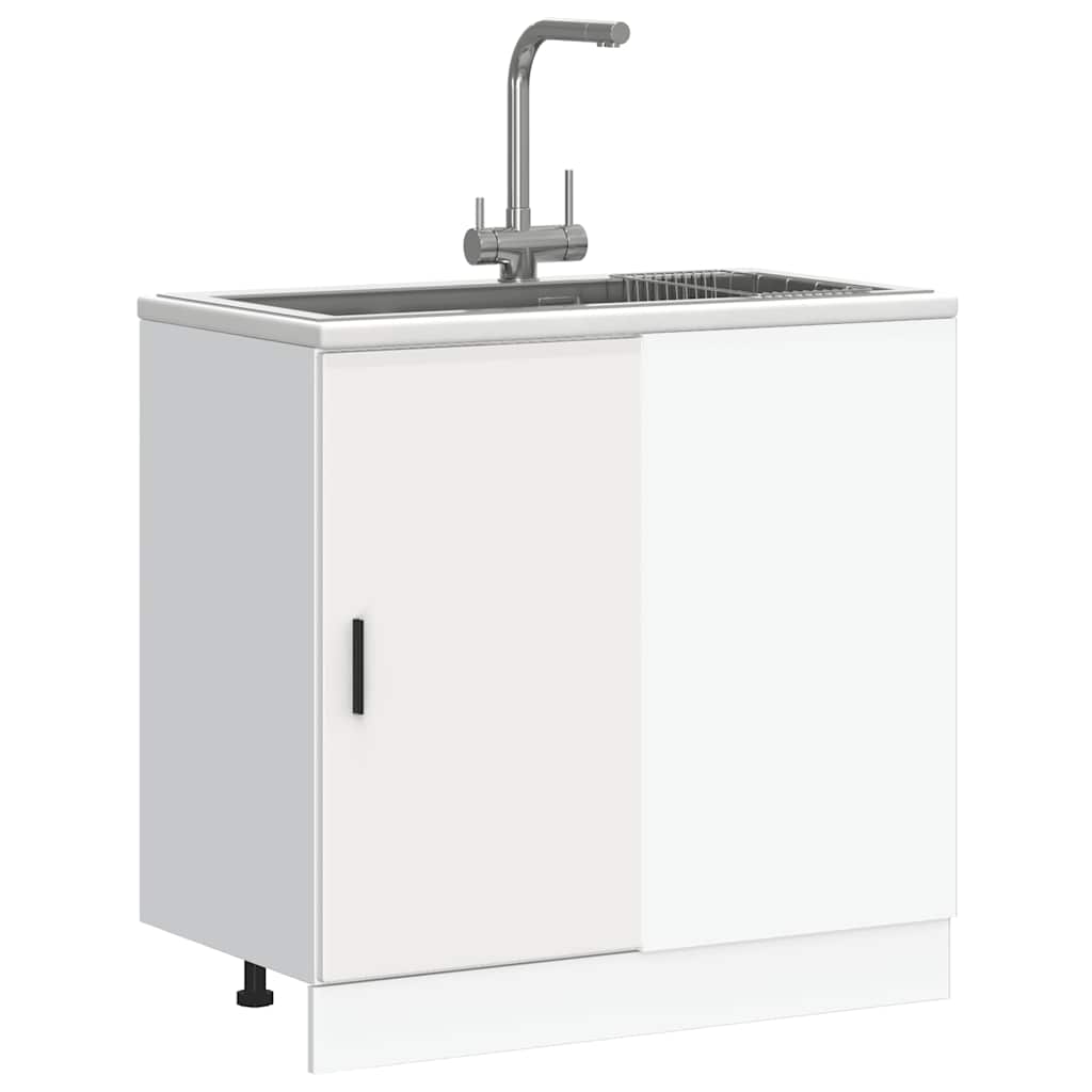 Mobile Base Lavello Bianco in Legno Multistrato