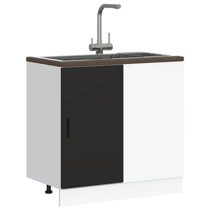 Mobile Base Lavello Nero in Legno Multistrato