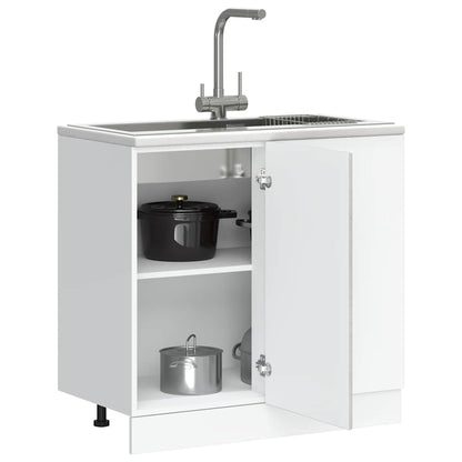 Mobile Base Lavello Grigio Cemento in Legno Multistrato