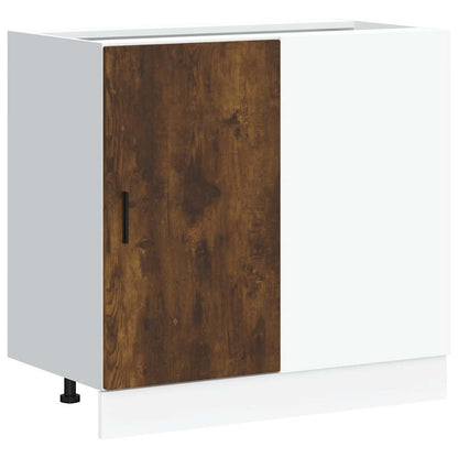 Mobile Base Lavello Rovere Fumo in Legno Multistrato