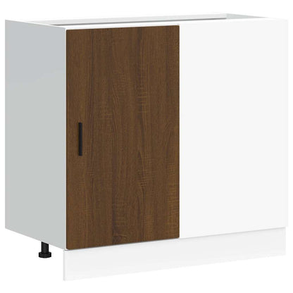 Mobile Base Lavello Rovere Marrone in Legno Multistrato