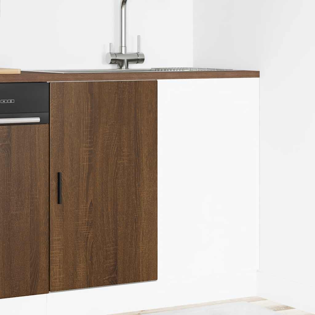 Mobile Base Lavello Rovere Marrone in Legno Multistrato