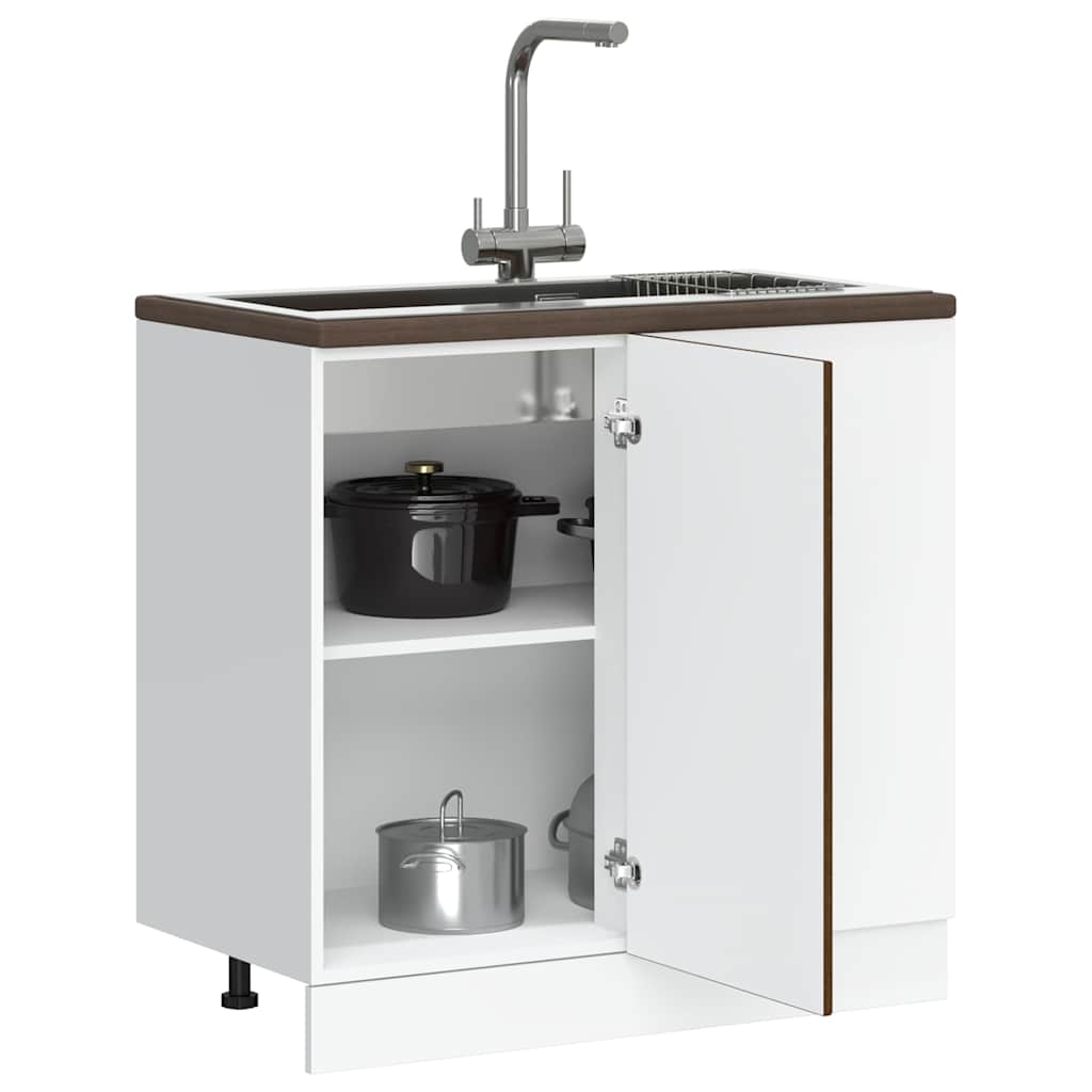 Mobile Base Lavello Rovere Marrone in Legno Multistrato