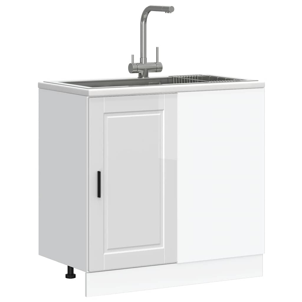 Base da Cucina Porto Bianco Lucido in Legno Multistrato