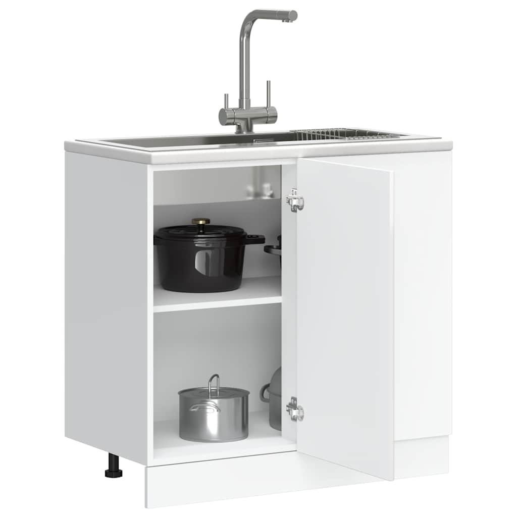Base da Cucina Porto Bianco Lucido in Legno Multistrato
