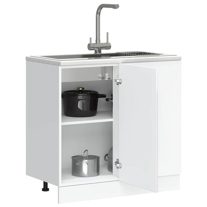 Base da Cucina Porto Bianco Lucido in Legno Multistrato