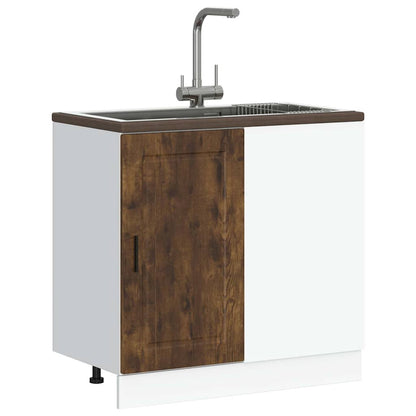 Base da Cucina Porto Rovere Fumo in Legno Multistrato