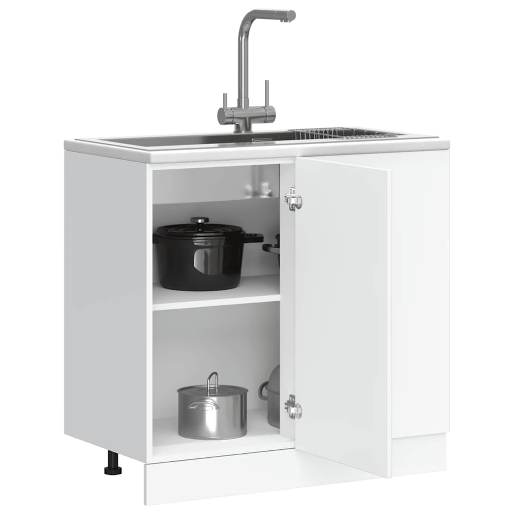 Mobile Base Lavello Lucca Bianco in Legno Multistrato