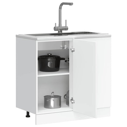 Mobile Base Lavello Lucca Bianco in Legno Multistrato
