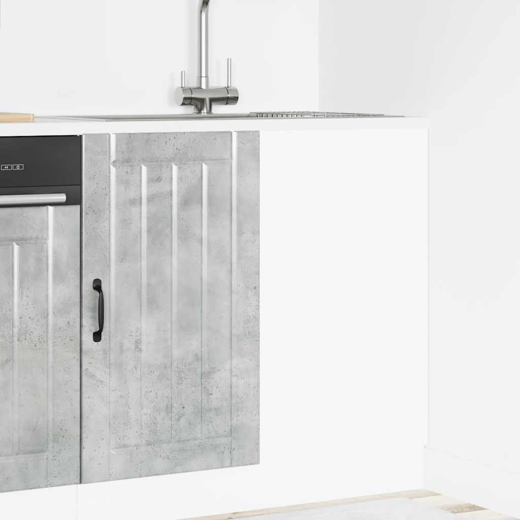 Mobile Base Lavello Lucca Grigio Cemento in Legno Multistrato