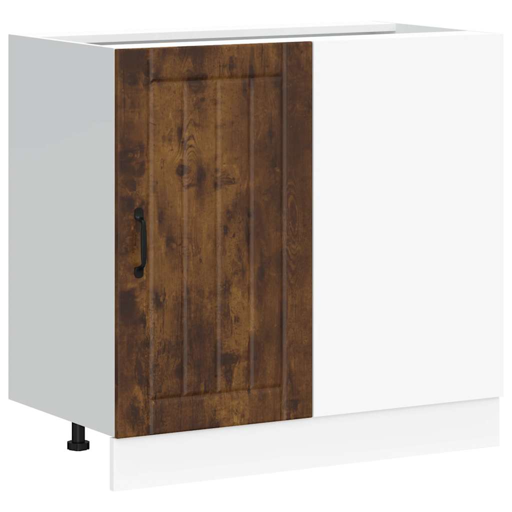 Mobile Base Lavello Lucca Rovere Fumo in Legno Multistrato