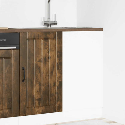 Mobile Base Lavello Lucca Rovere Fumo in Legno Multistrato