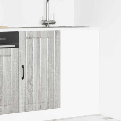Mobile Base Lavello Lucca Grigio Sonoma in Legno Multistrato