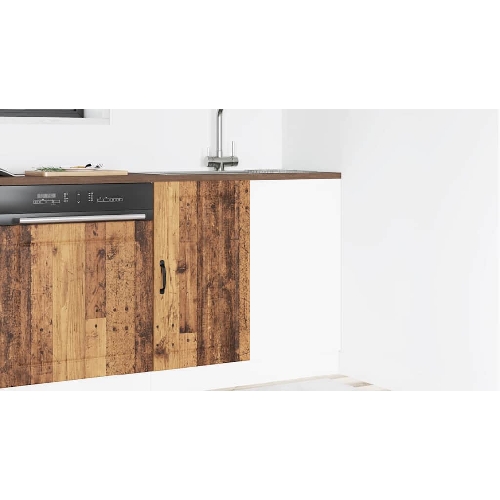 Mobile Base Lavello Lucca Legno Antico in Legno Multistrato