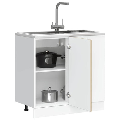 Mobile Base Lavello Lucca Rovere Artigianale Legno Multistrato
