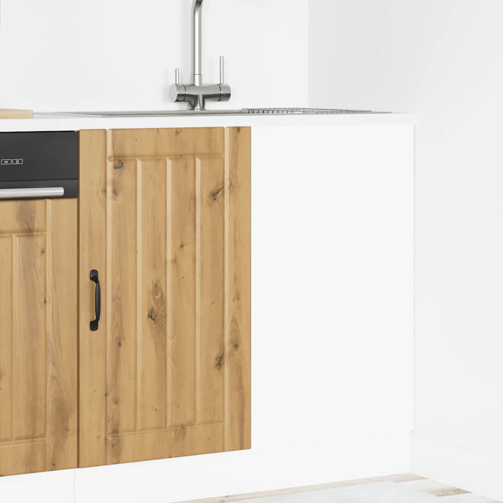 Mobile Base Lavello Lucca Rovere Artigianale Legno Multistrato