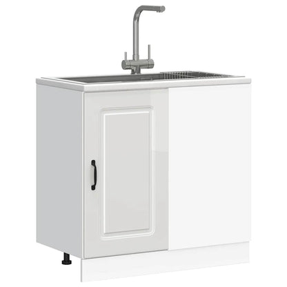 Base da Cucina Kalmar Bianco Lucido in Legno Multistrato
